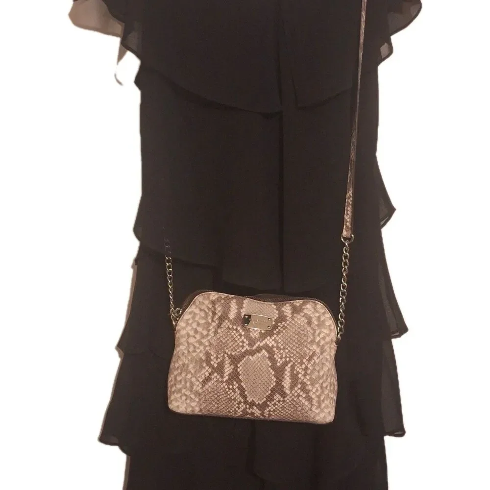 Michael Kors Snakeskin Embossed Leather Women's Crossbody Handbag